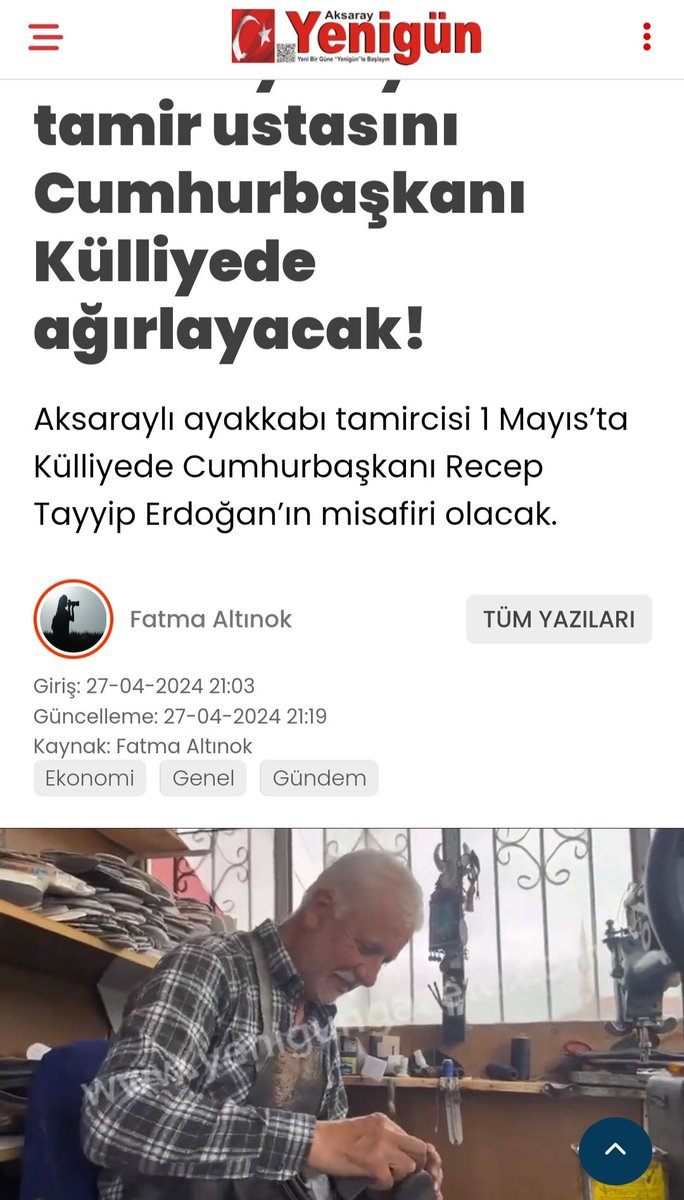 Sayın Cumhurbaskanımız videoyu izlemiş Cumhurbaşkanımızın talimati ile bugün Trt'den gidip Turgut amca ile kısa bir röportaj yapmışlar. İlerleyen günlerde genel merkezdn gidip TV için program yapılacağı ve bazı güzelliklerin olacağı bilgisini aldım.