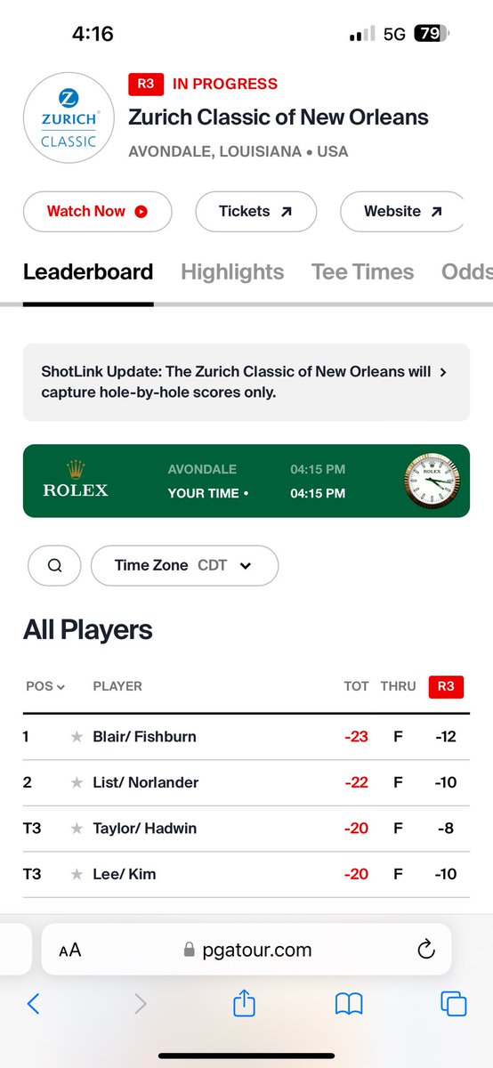 How about a pair of BYU golfers on top of ⁦@PGATOUR⁩ leaderboard this week. They shot the low round today! Go get em ⁦⁦@z_blair⁩ and ⁦@PatrickFishGolf⁩ tomorrow. We are all cheering for you!