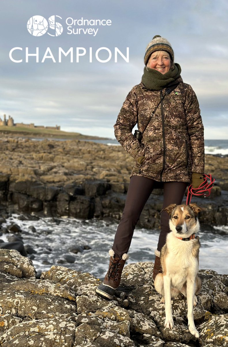 I am delighted to have been chosen to be one of the @OrdnanceSurvey  Champions for the coming year!

I am joining a team of outdoor enthusiasts, each of us bringing our unique take on what being outside in nature brings to us, both physically and mentally. 🌄🥾🚶‍♀️🐕