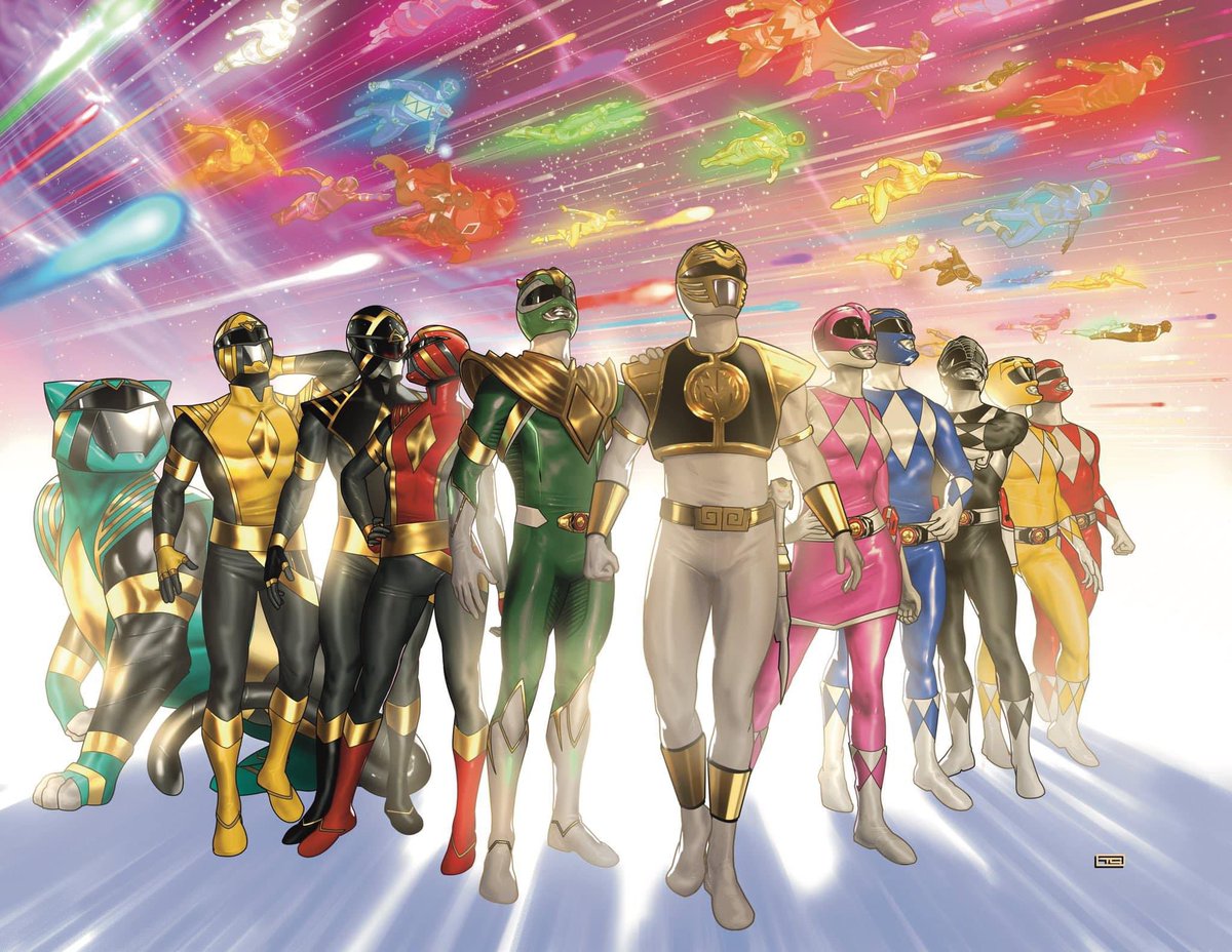 The cover for the final issue of the Mighty Morphin Power Rangers comicbook series under Boom Studios