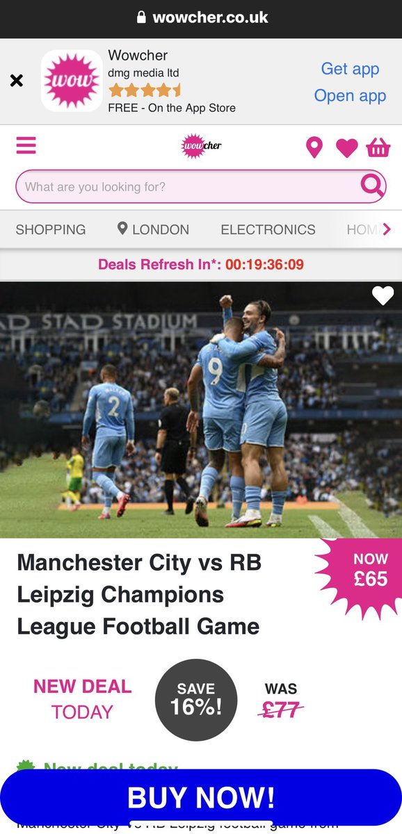 @leehath1968 @Asriel_1985 @footballontnt You’d win the trophy for cheapest tickets mate I found them on wowcher 👍