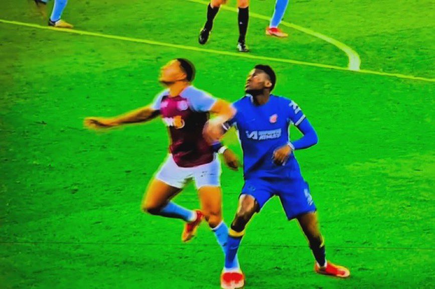 No Foul given after Var review vs   Foul given after Var review.  

#AVLCHE