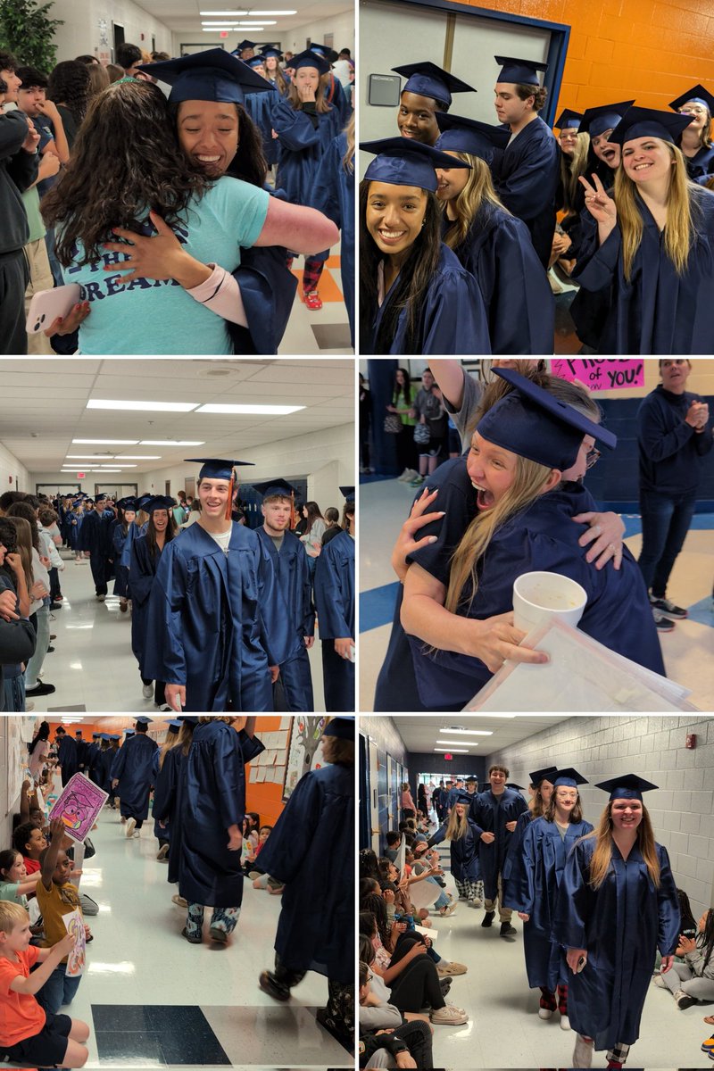 These smiles said it all as the BHS Class of 2024 walked the halls one last time at Blackman Elementary and Blackman Middle. Thank you @jessjackson32 and @lorie_gober for making this memory possible for students and teachers alike! #WeAreBlackman