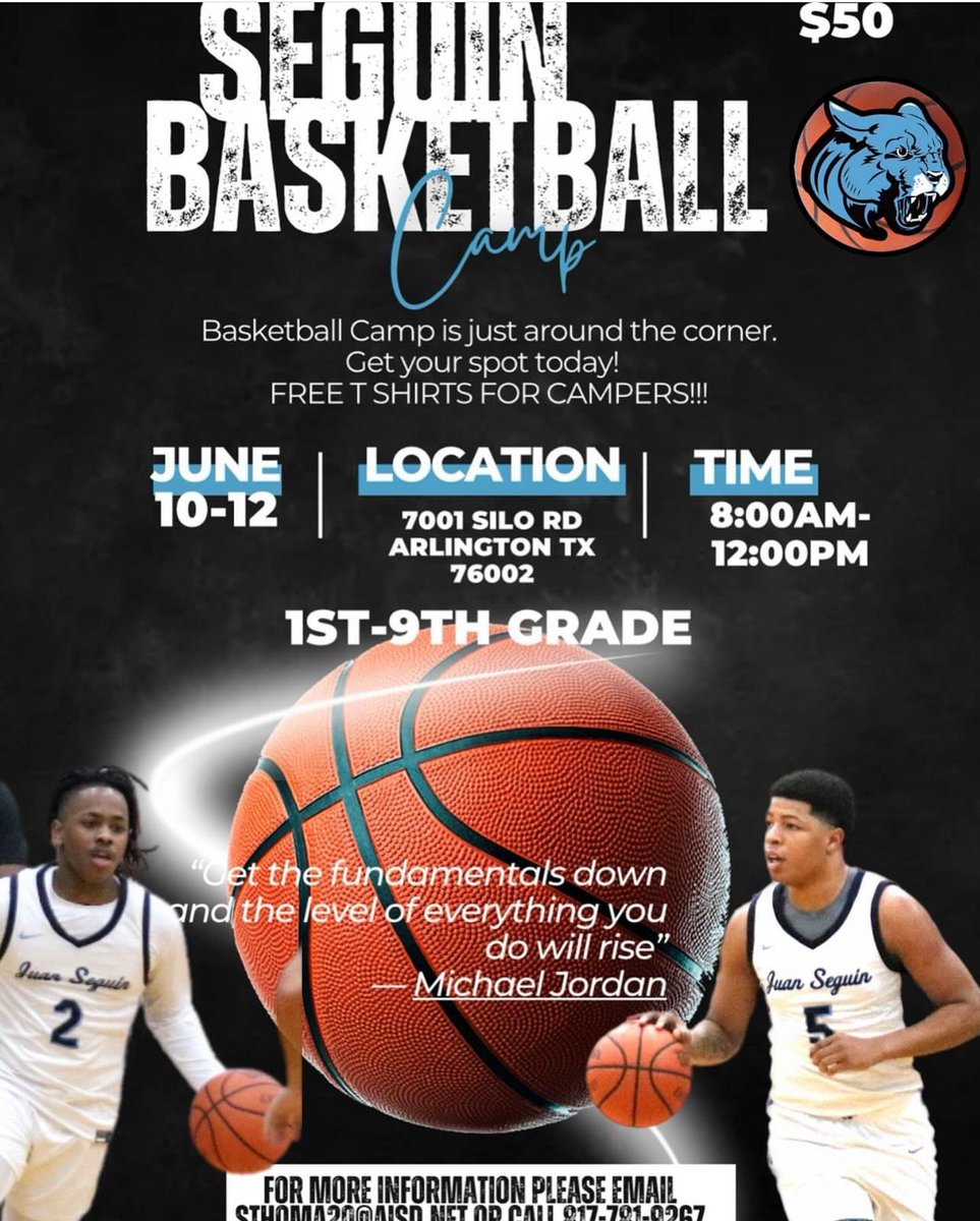 Calling all upcoming 1st — 9th grade boys We are having a basketball camp this summer & would love to see y’all there! @OusleyJH @BeckhamBlazers @AshworthElem @bebensee141 @TBWilliams_ES @PearcyEagles @AISDSportsInfo @blin_jr @OusleyJH @TexasHoopsGASO docs.google.com/forms/d/e/1FAI…