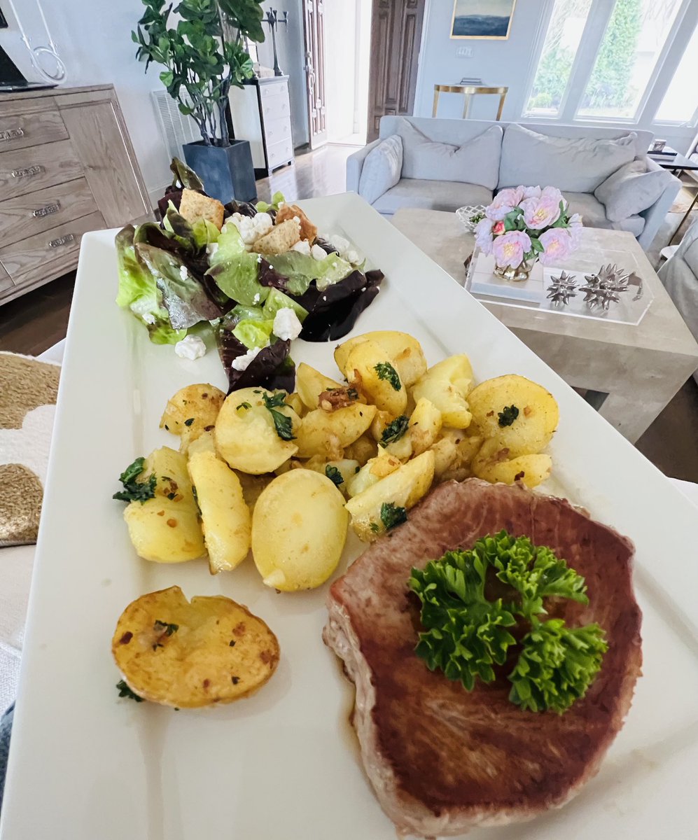 It’s so beautiful outside that I decided to serve hubby dinner on the front porch. I love this time of year in the mountains. The bugs aren’t out in full force yet, and the weather is so crisp.