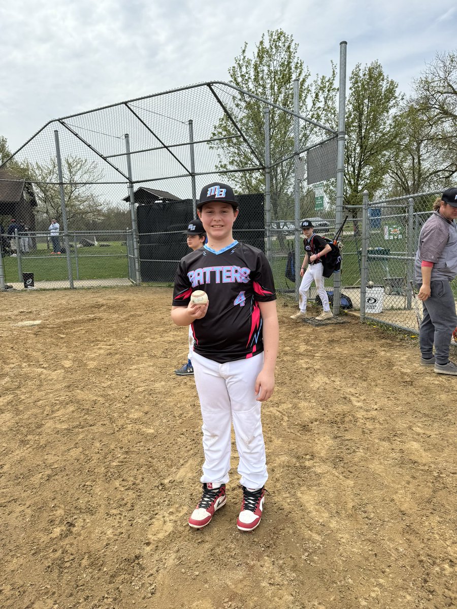 He had a bad call last weekend that took the home run away from him, but came back today and hit another one!  Way to go buddy, hard work pays off.  So proud of you! ⚾️ #Madbatters12u