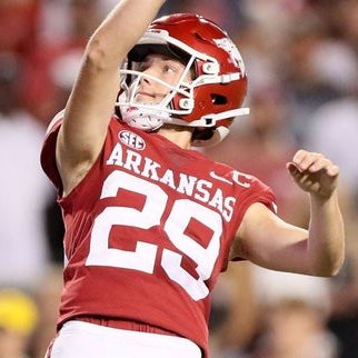 Arkansas kicker Cam Little has been selected with the 36th pick in the 6th round of the 2024 NFL Draft, No. 212 overall. He is the first Razorback off the board #wps #arkansas #razorbacks (FREE): 247sports.com/college/arkans…