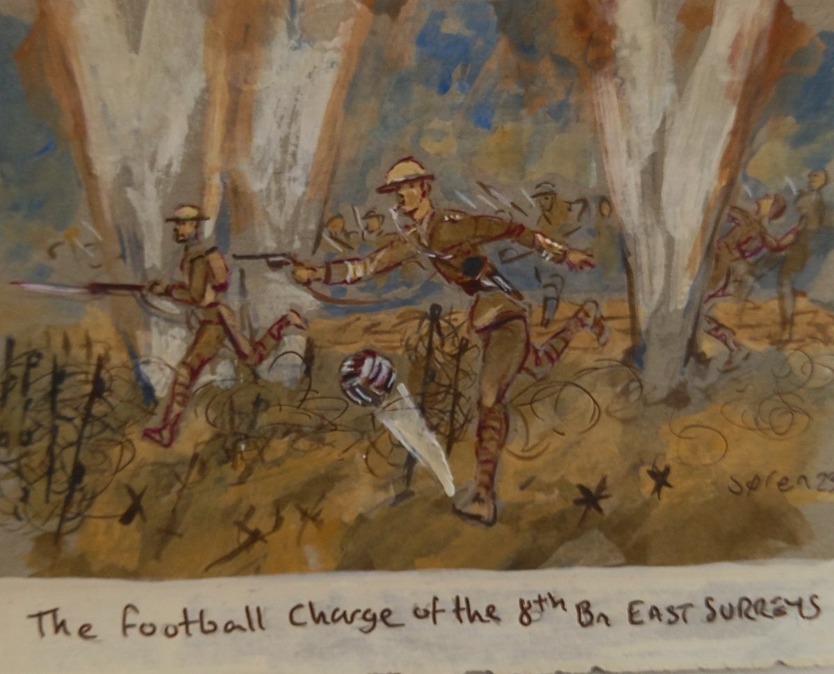 #thesomme #football  #eastsurrey
>signed ORIGINAL direct from the Artist, when it's gone it's gone!
>From a British artist who has exhibited at the Royal Academy  in London!
#ww1 #Somme  #ypres  #illustration  #poppies #illustrationart ebay.co.uk/itm/3641449462…