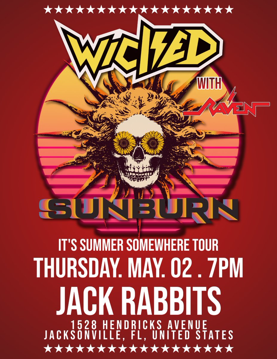Hair metal band WICKED - Next Thursday in Jacksonville! @WICKEDrockNroll #wickedrocknroll #jackrabbits #jacksonville #rockatnight #rockatnightmagazine
