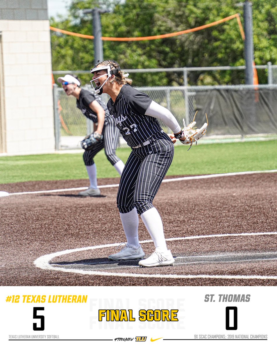 That’s a 𝐒𝐩𝐚𝐜𝐞 𝐂𝐢𝐭𝐲 𝐒𝐰𝐞𝐞𝐩 🚀 

Ainsley Davis tosses her first career complete game shutout & Kylee Jack leads the TLU offense with a pinch-hit three-run homer to complete the sweep 🧹 

#TooLiveU | #PupsUp