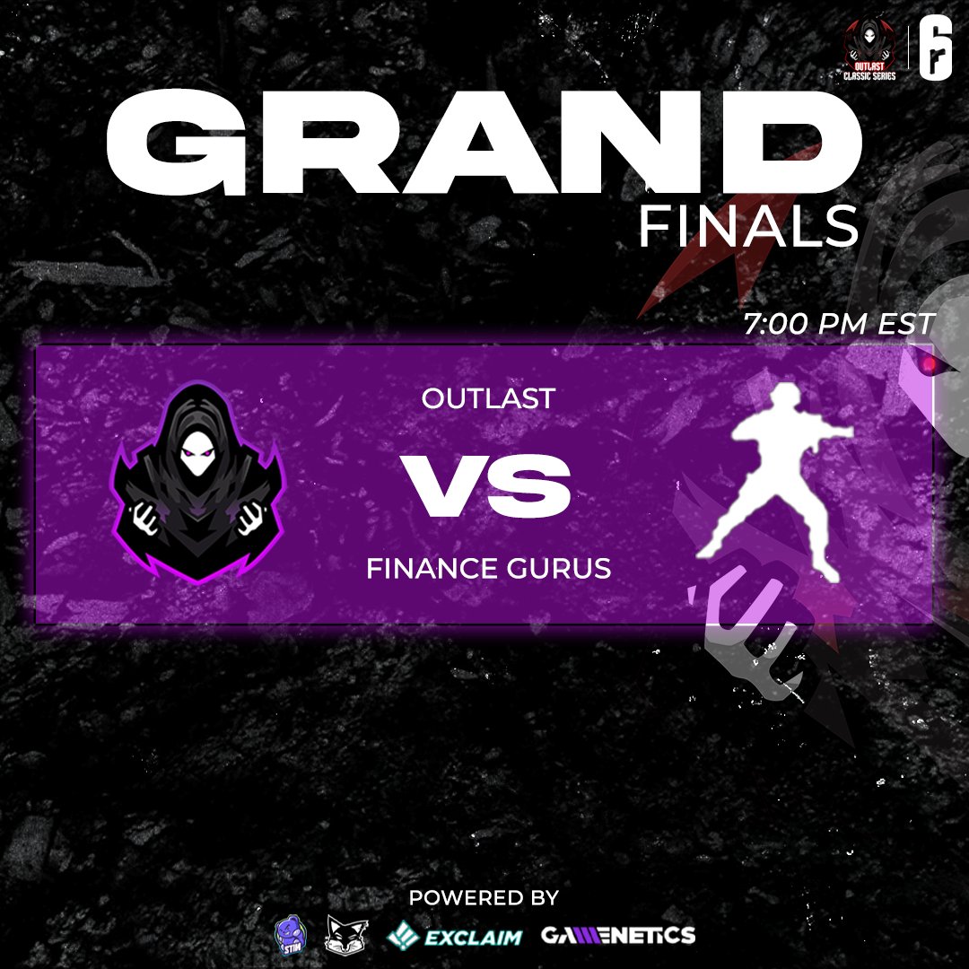 THE FINALS ARE HERE
<a href="/OutlastGamingNA/">Outlast</a> vs Finance Gurus
7ET
twitch.tv/outlastgamingna