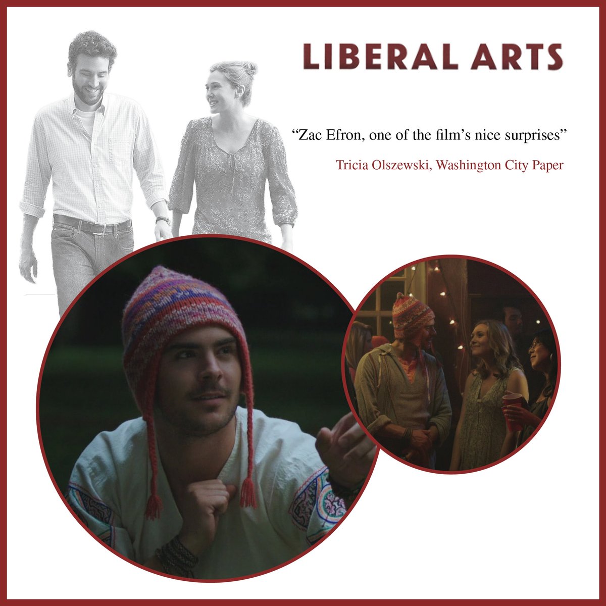 “Zac Efron, one of the film’s ­nice surprises”

#LiberalArts #ZacEfron