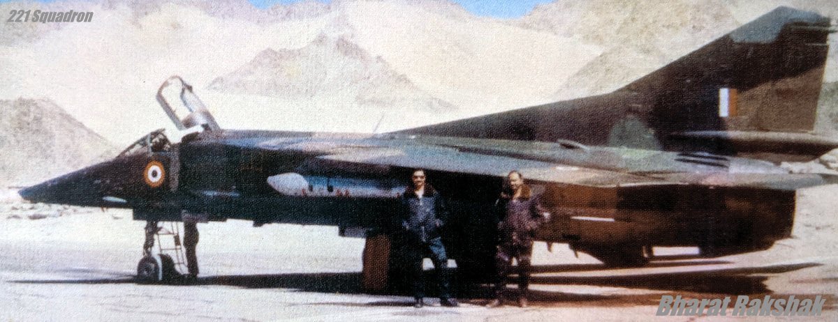 No. 221 ‘Valiants’ squadron MiG-23BN (SM-245) at Leh airfield, May 1984. 

With the Siachen escalation in 1984, plans were developed to deploy high performance fighter aircrafts from Leh airfield. 

On 23 May 1984, the first Flogger piloted by Squadron Leader A D Joshi landed at…