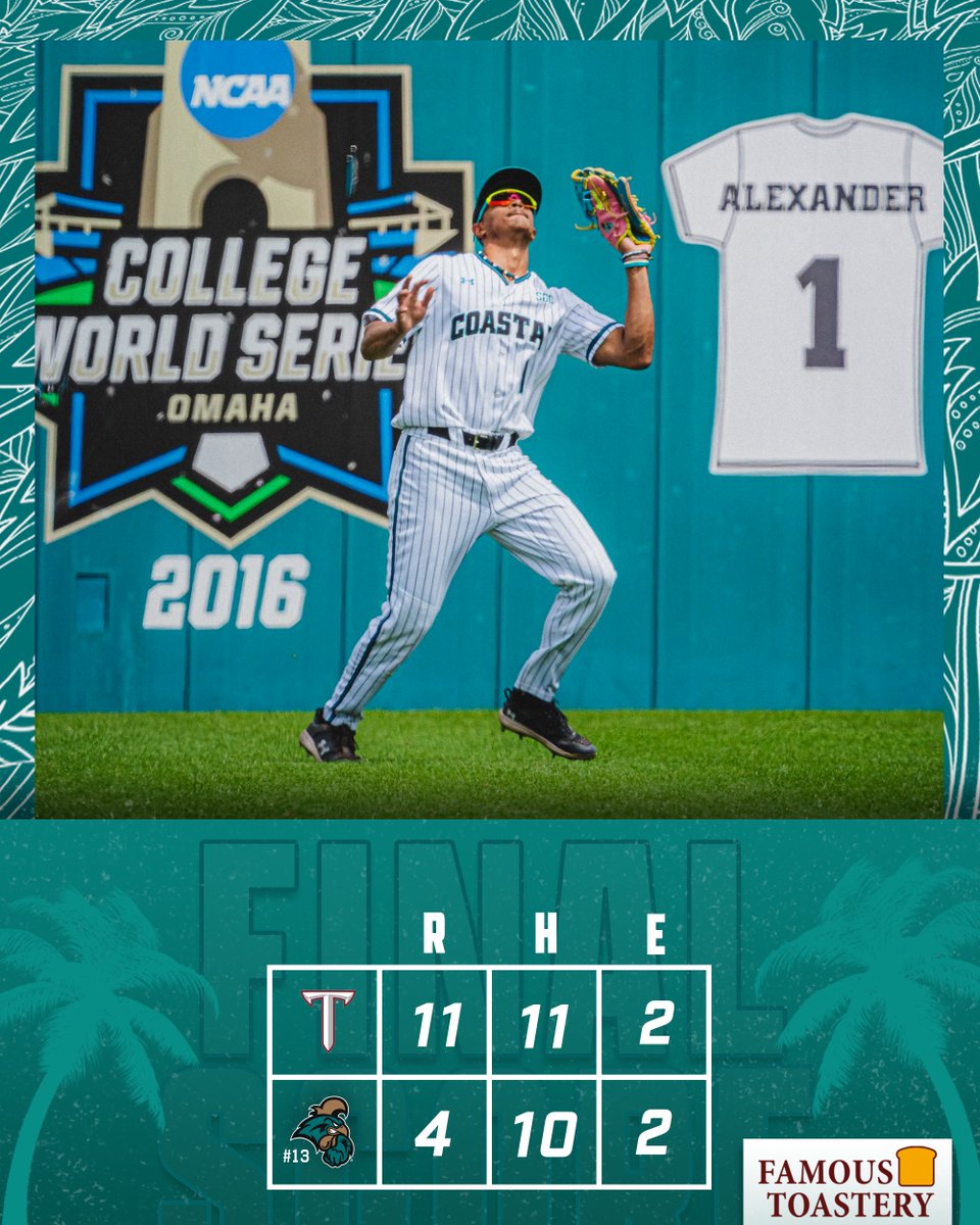 Final score. We are back in action tomorrow for the series finale at 1 P.M. #TEALNATION #ChantsUp