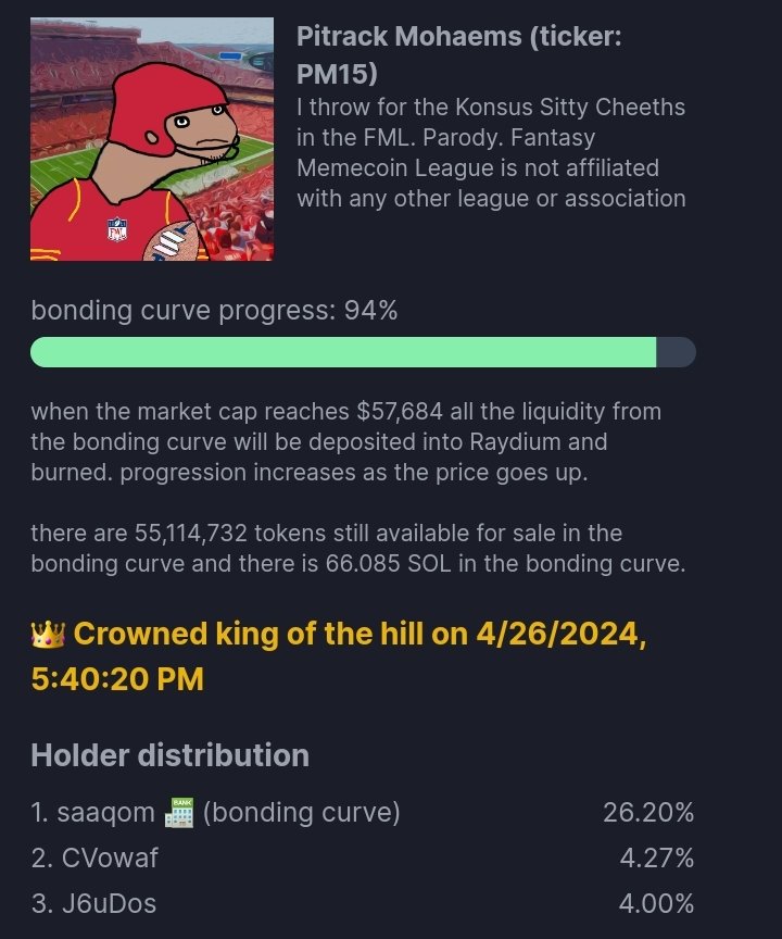 creativeether's tweet image. Mohaems about to hit the field. 

Get in now, we headed to raydium

pump.fun/9RoRTwkHPsWMcF…