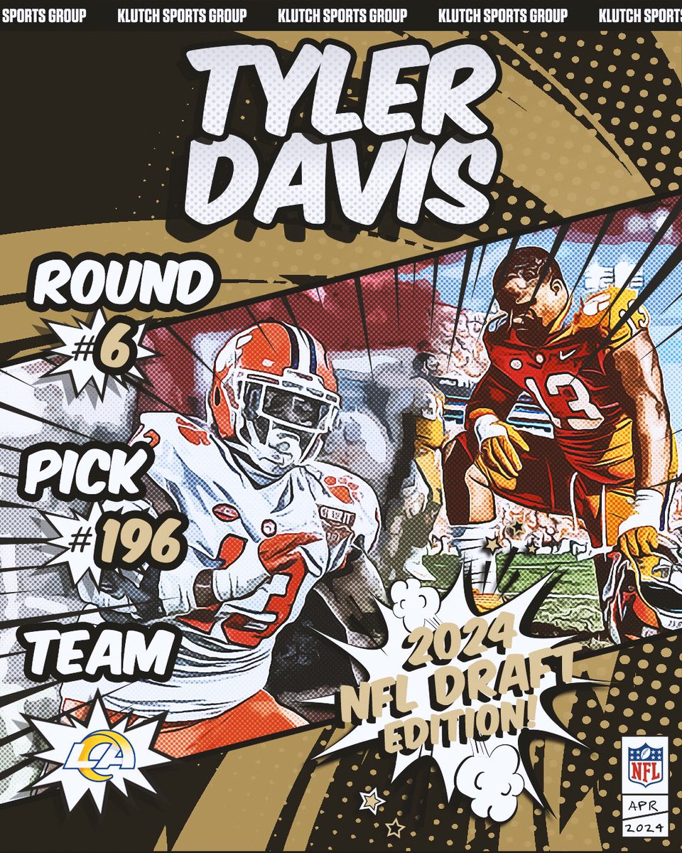 Congrats Tyler Davis on being selected 196th overall by the @RamsNFL!