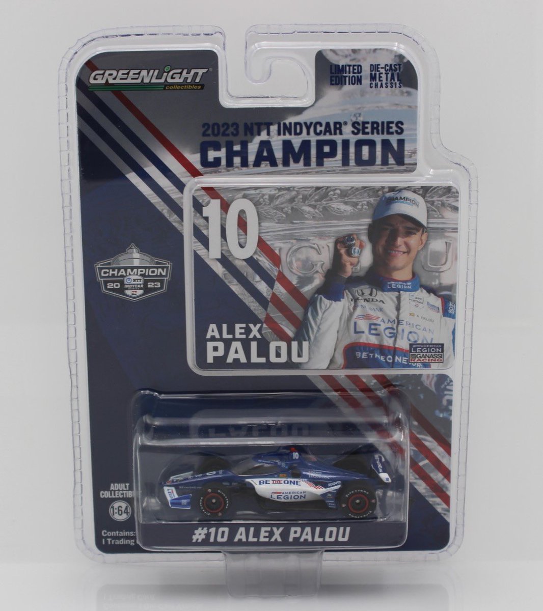 NEW: @AlexPalou 2023 American Legion Champion 1/64 Indycar! Use code DFans for $6 off shipping per order over $30! circlebdiecast.com/alex-palou-10-…