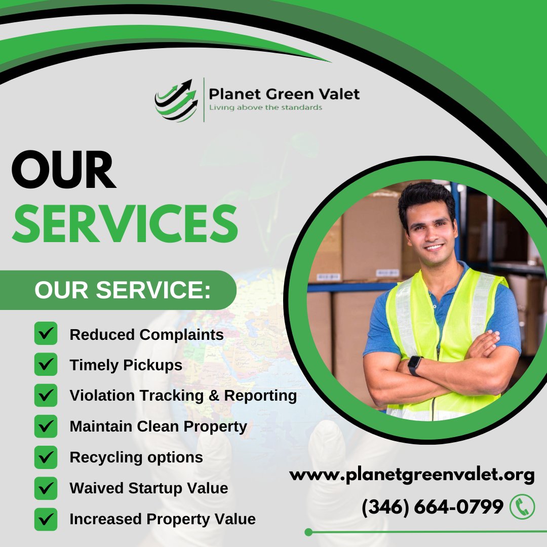 Reduce complaints, ensure timely pickups, and track violations effortlessly with our services! 🚛 Our mission is to maintain clean properties, boost recycling options, and increase property value. 

#PropertyManagement #GreenLiving #EcoFriendly #Sustainability #CleanEnvironment