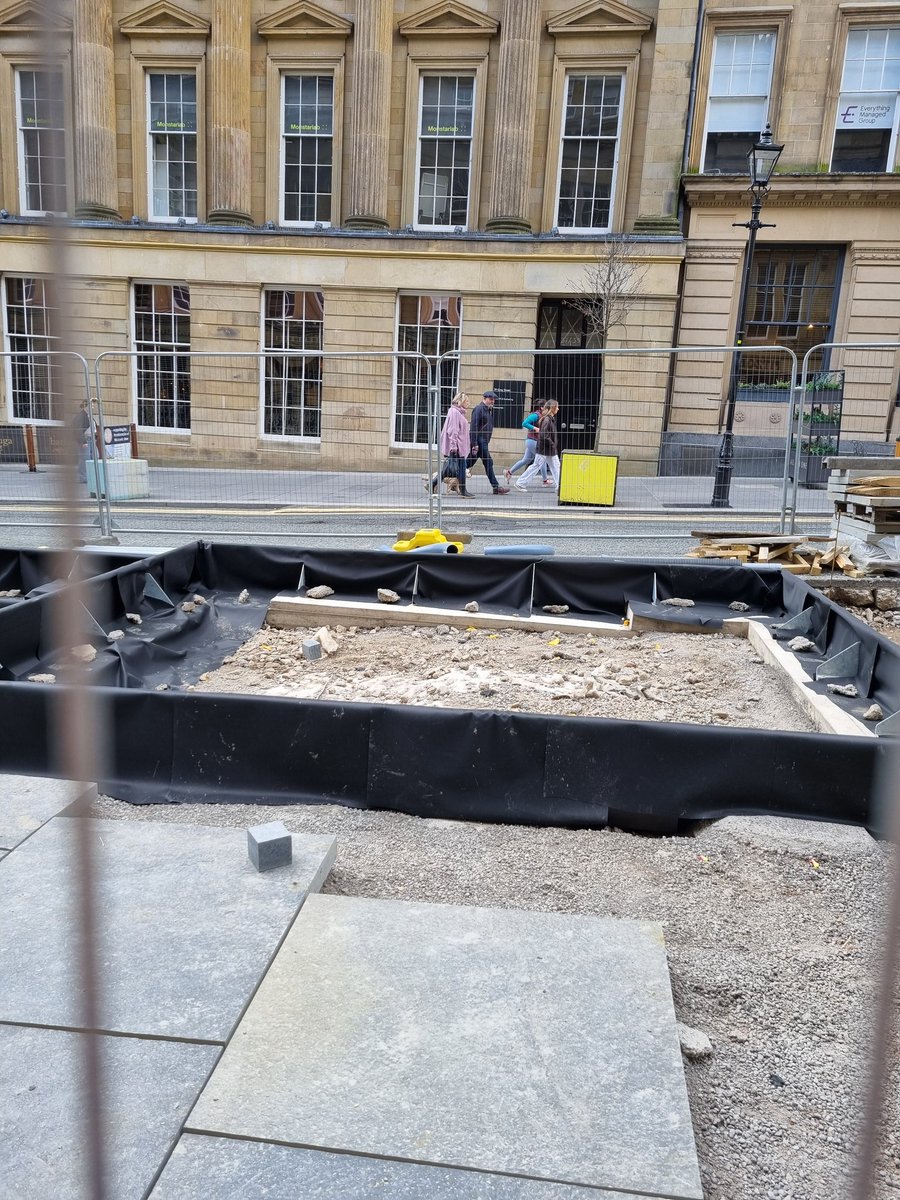 ourdailyspaces's tweet photo. A little sneak peak of the rain garden construction at Grey Street. Can't wait to see this finished! 

A greener street designed by @LDADesign and fabrication by @rasklstudio 

#design #publicrealm #landscape #nature #SuDS #drainage #plant #people #place #making #streets https://t.co/5W1yEvyaVJ