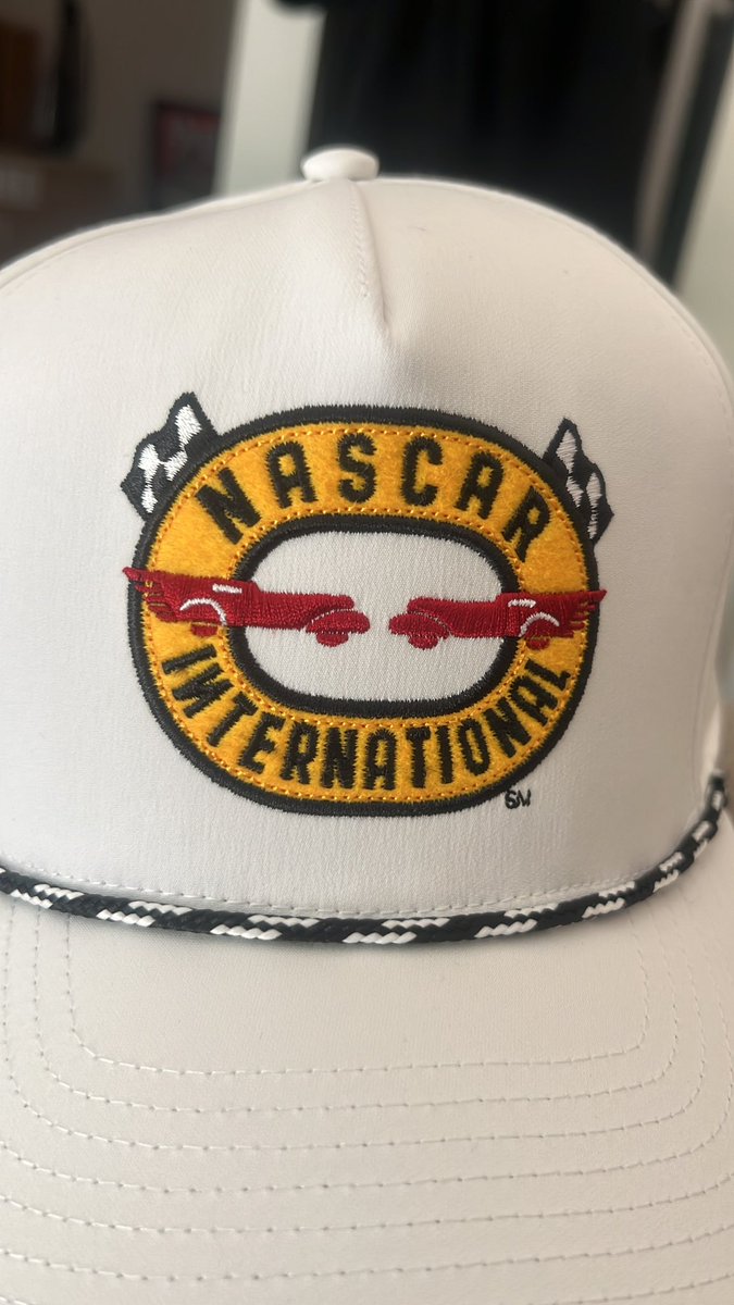 Open_DeVault's tweet photo. I think there’s a typo on my hat @NASCAR https://t.co/XlATS3Mjt0
