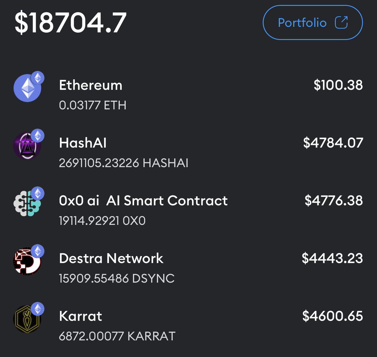My aunt had $20k and asked me to build her a crypto portfolio My challenge  is to publicly run this up to $100k and hopefully $1,000,000 over next  12-18 months Current holdings