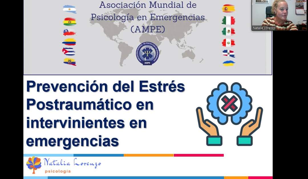 Conferencia 'Prevención del Estrés Postraumático en intervinientes' dentro de los Actos del 2º Aniversario de AMPE - Asociación Mundial de Psicología en Emergencias.

Seguiremos trabajando por muchos más avances en la #PsicologíadeEmergencias 💪