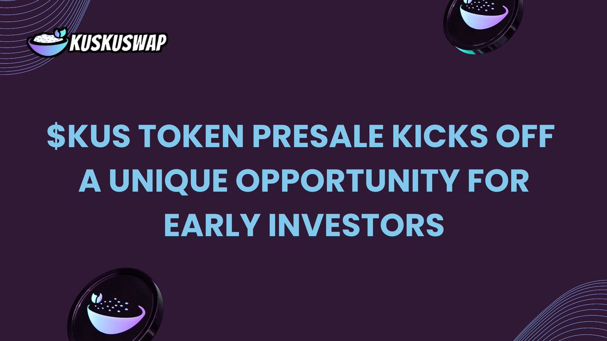 Hey guys  !!!!

Calling all investors!
 Only one day left until our token presale begins. This is your chance to secure your spot and invest in our exciting project. Don't let this opportunity pass you by! 

Join us in the #KuskuSwap $KUS Token #PinkSale Affiliate Contest and get…