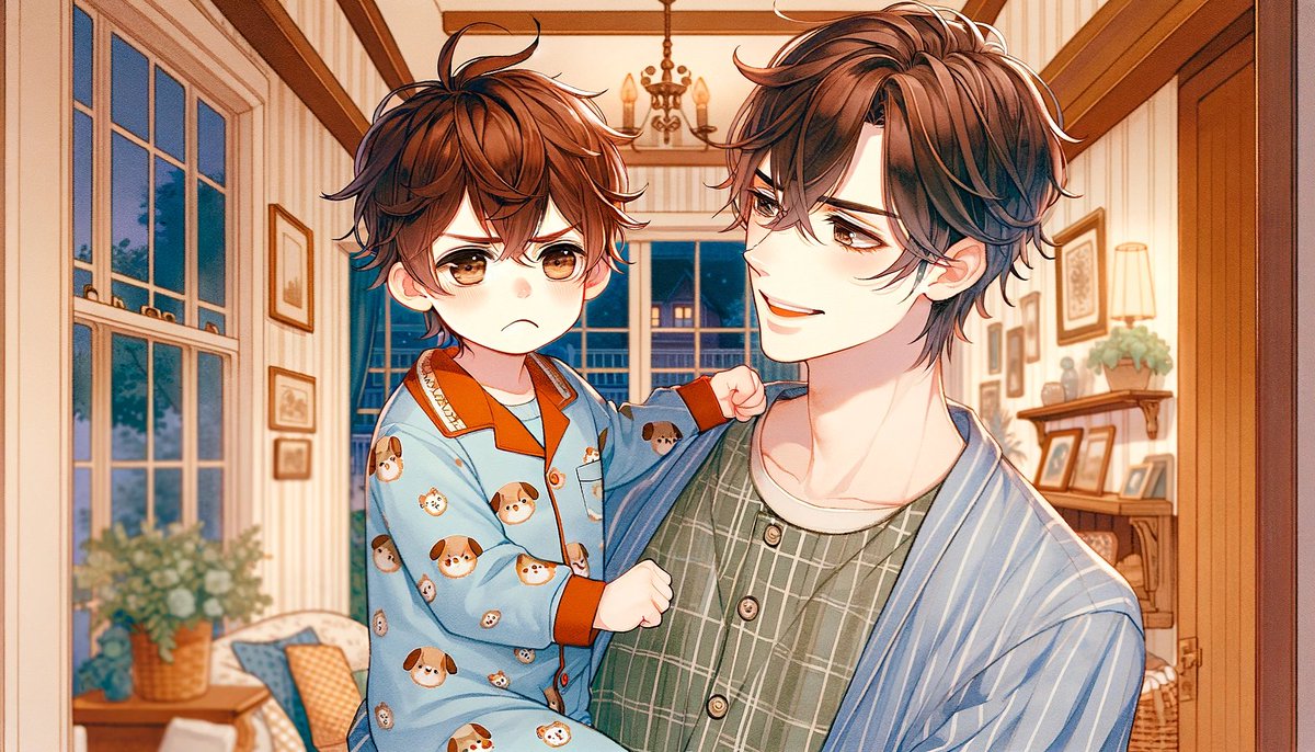 LollosFluff's tweet photo. Chapter 036 of "In Little Kyle's Shoes".
Kyle still doesn't want to go to bed, and so his daddy thinks of a wonderful dance party to tire him out!
https://t.co/jr76ippWML
https://t.co/tloK2XSOCb

#ageregression #littlespace #daddy #disco #grumpy #plushie #dancing #bedtime #PJ #AI https://t.co/k9nkgYnY57