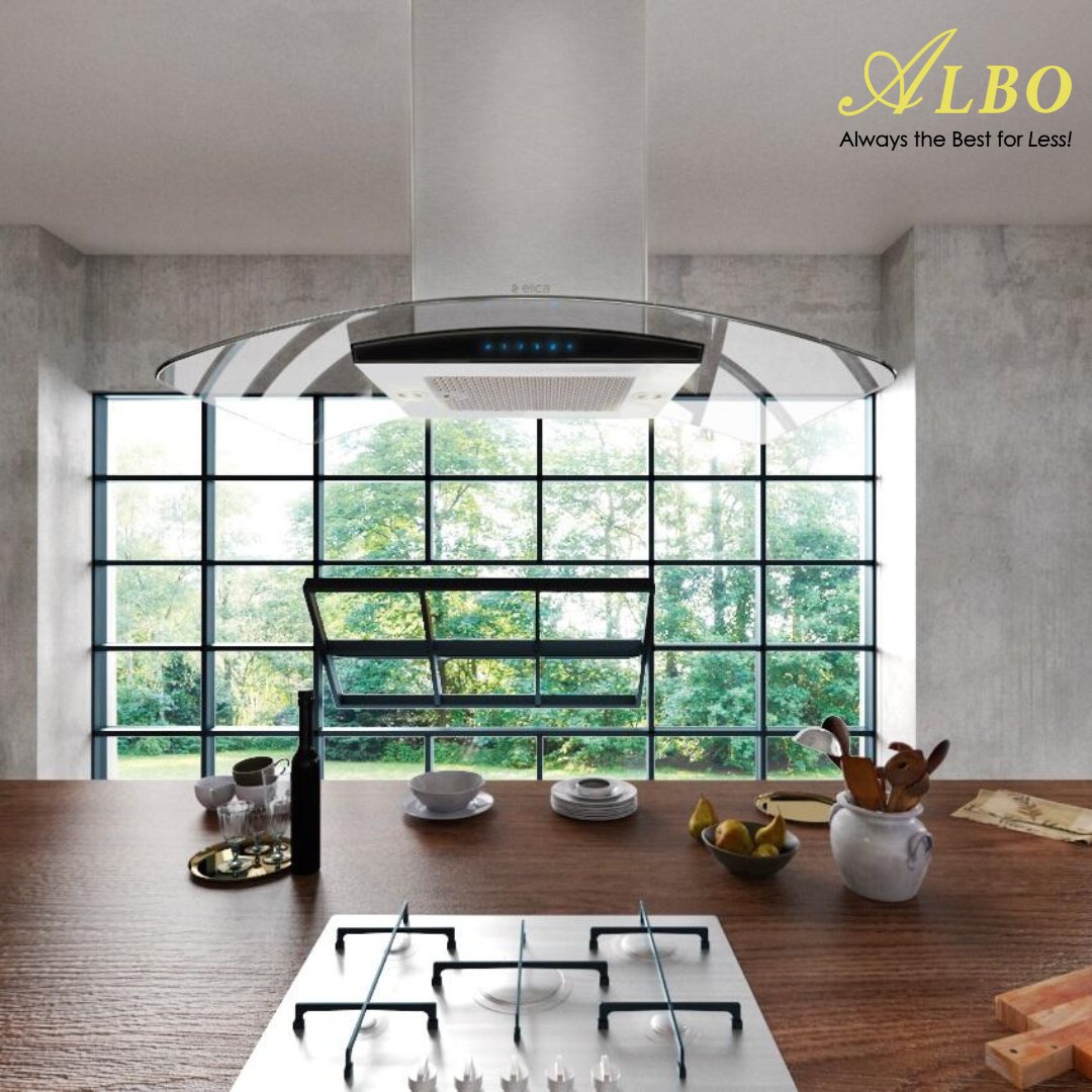 Designed to be suspended above a kitchen island, Cingoli takes flight with graceful arched glass wings, which allow natural light to illuminate the surface below. Stop in today to order for your #ModernKitchen

#LuxuryHome #AlboAppliance #NewJersey #Cingoli