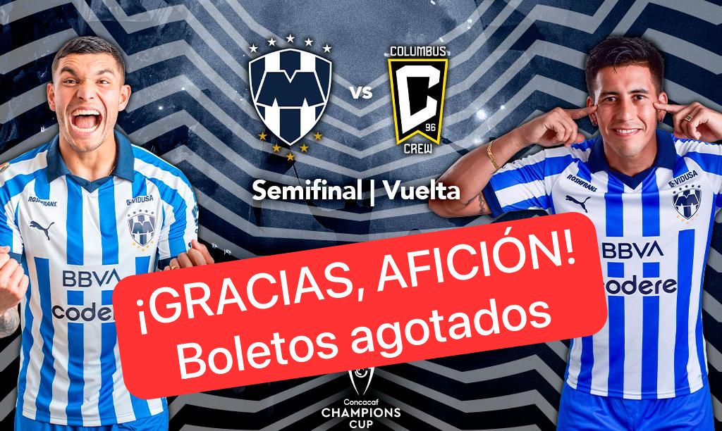 ¡BOLETOS AGOTADOS PARA EL PARTIDO RAYADOS VS. COLUMBUS!🔥 Gracias, Afición.🙌🏼 ¡Este miércoles todos juntos haremos nuestro partido!💪🏼 ¡Que sepan que salimos a ganar!💙