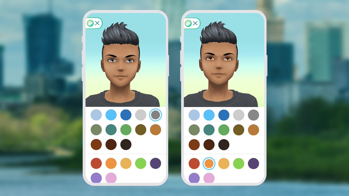 Com a nova atualização do avatar, Treinadoras e Treinadores agora podem personalizar a cor dos olhos. Aqui está uma prévia de algumas das opções disponíveis agora no #PokemonGO. 👁️ #RediscoverGO