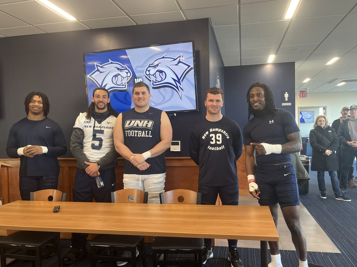Before last night’s #springgame we announced our new <a href="/UNH_Football/">New Hampshire Football</a> captains. Let’s go!!! <a href="/UNHWildcats/">UNH Wildcats</a> #betheroar #wildcatsforlife