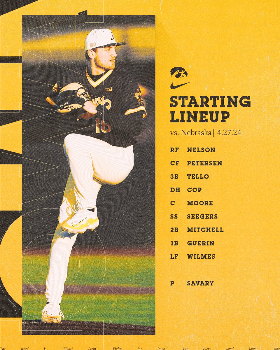 Saturday Starters 

#Hawkeyes