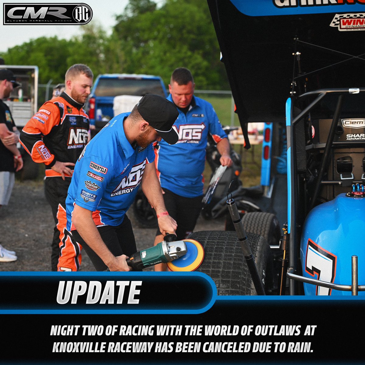 Night 2 at Knoxville has been canceled. Next up for the #7BC: 81 Speedway on Wednesday night. (@HighLimitRacing)