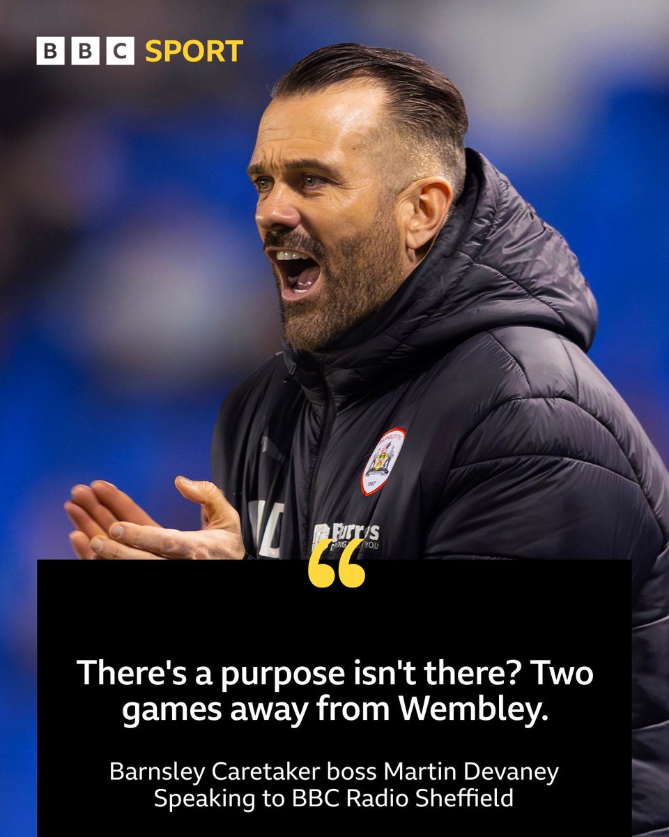 LISTEN | Barnsley interim boss Martin Devaney after the Reds seal a League One play-off place following the 1-1 draw with Northampton Town. The Reds will face Bolton Wanderers in the play-off semi-finals once more. 🎧👉bbc.co.uk/sounds/play/p0… #BarnsleyFC | @BBCSheffield