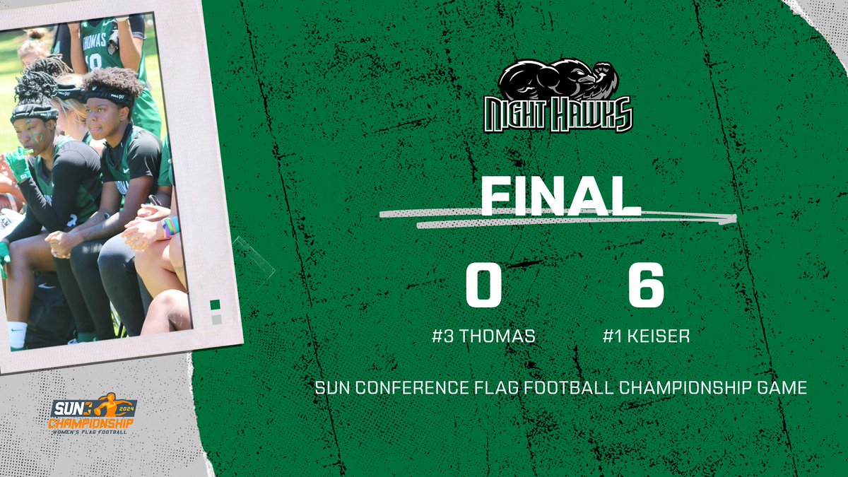 We are proud of you @NightHawksWFlag! Congratulations to @KUSeahawks for defeating @NightHawksWFlag in the @SunConference Flag🏈championship game. We'll see you in the ATL!