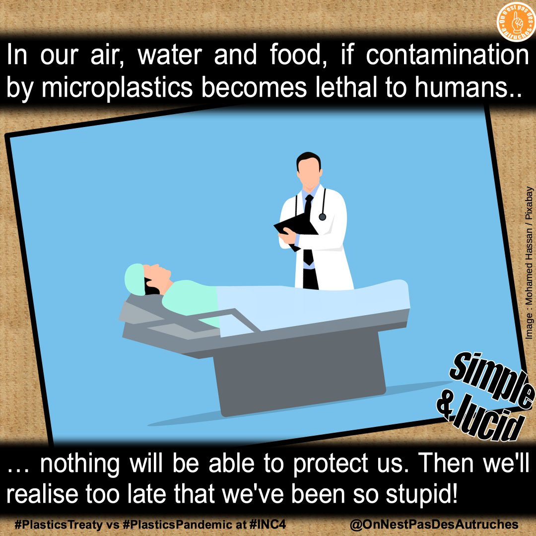 👉 Microplastics are already irreversibly contaminating our air, water, food and organs. If this contamination becomes lethal to humans, nothing will be able to protect us. Then we'll realise too late that we've been so stupid!
👉