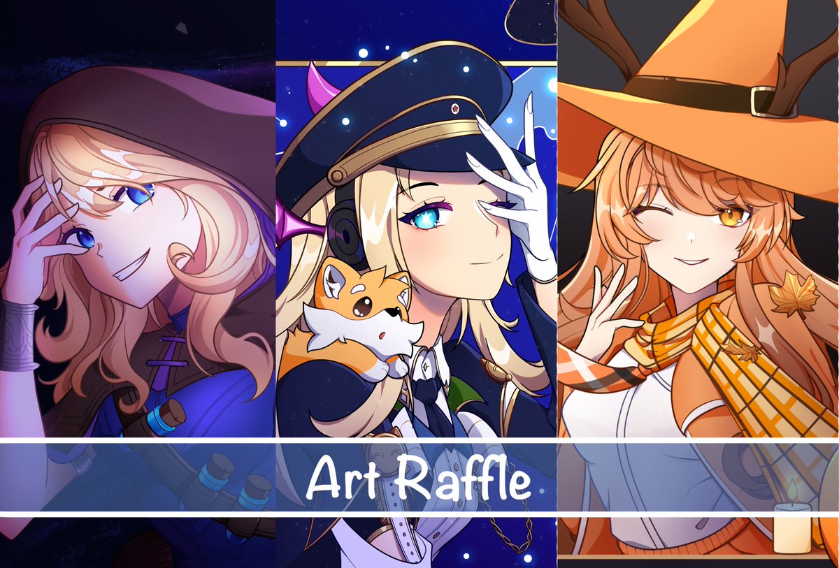 ❆ ❅ ≫ Art Raffle ≪ ❅ ❆ Thank you guys so much for 100 followerssss, and because of that imma start my first art raffleeee only 1 Winner gets a Halfbody illustration! How to enter? ❆ - Follow ❆ - Like + RT ❆ - (optional) comment your oc! #artraffle #artgiveaway #raffle