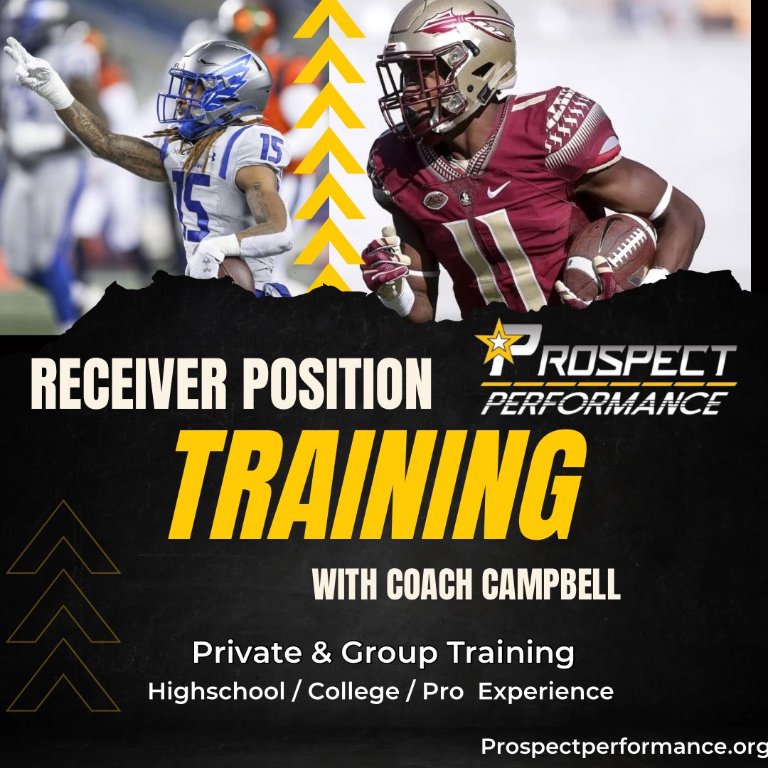 🚨‼️ Receiver Alert 🚨‼️

From East Lake High as a  5 ⭐️ recruit, FSU, WVU, to the NFL , XFL and CFL. Let’s welcome coach Campbell to the Prospect Family as our Receiver Coach 💯🔥 

👇🏼 Book with him below! 👇🏼 
calendly.com/prospectperfor…