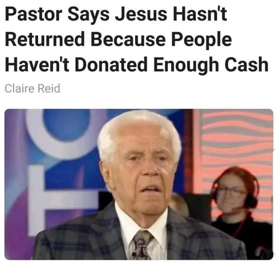 Because the '#pastors' stole the money to become #millionaires, Tax-free