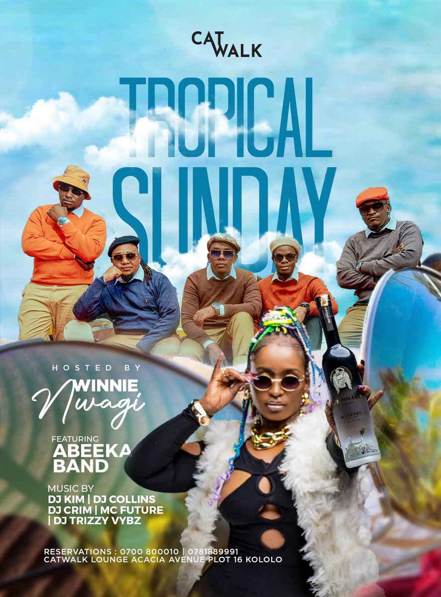 The tropical Sundays with the @billionaeruganda  it’s the @abeekaband and the host @winnienwagi alongside @djkymlazer , @djay_trizzy_vybz , @deejaycrim , @djcollins.__ and @life_of_future_mc