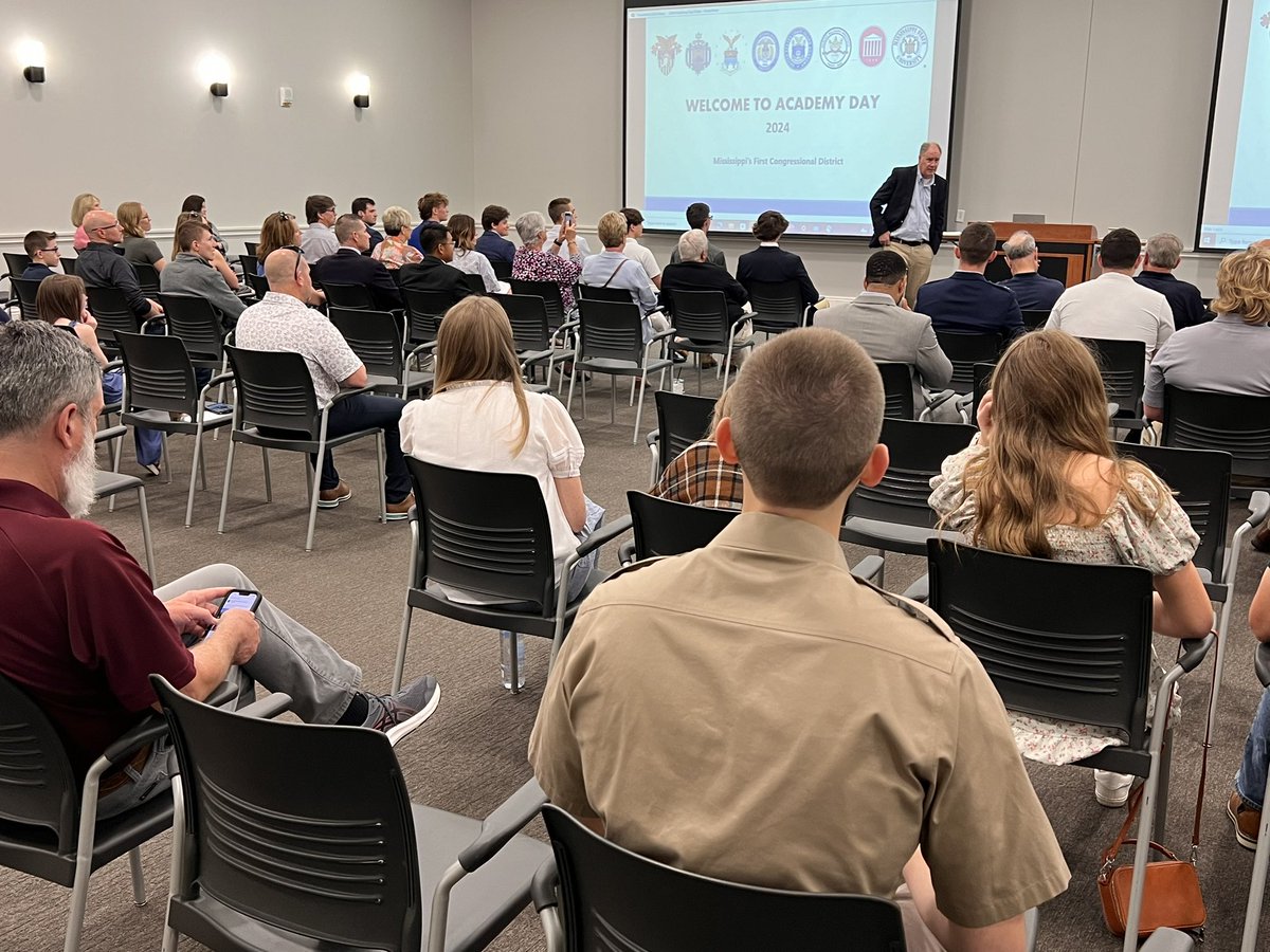 Had a great turnout for Military Academy Day 2024! Proud to meet so many young people who want to serve our great Nation. For more information about service academy nominations, please visit TrentKelly.house.gov.