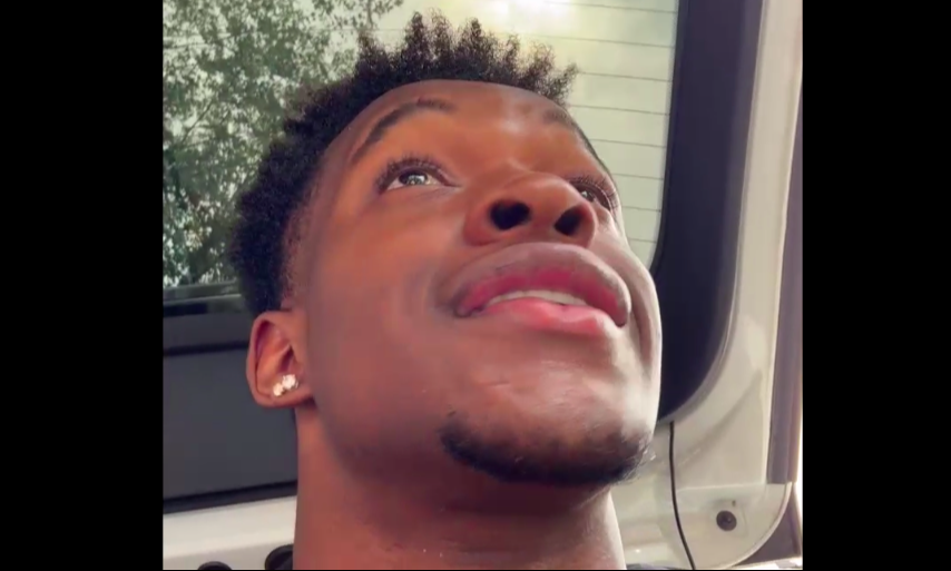 _AndrewCallahan's tweet photo. New #Patriots WR Javon Baker: "Bring your popcorn. I make people in wheelchairs stand up." https://t.co/0Kb6s79nMa