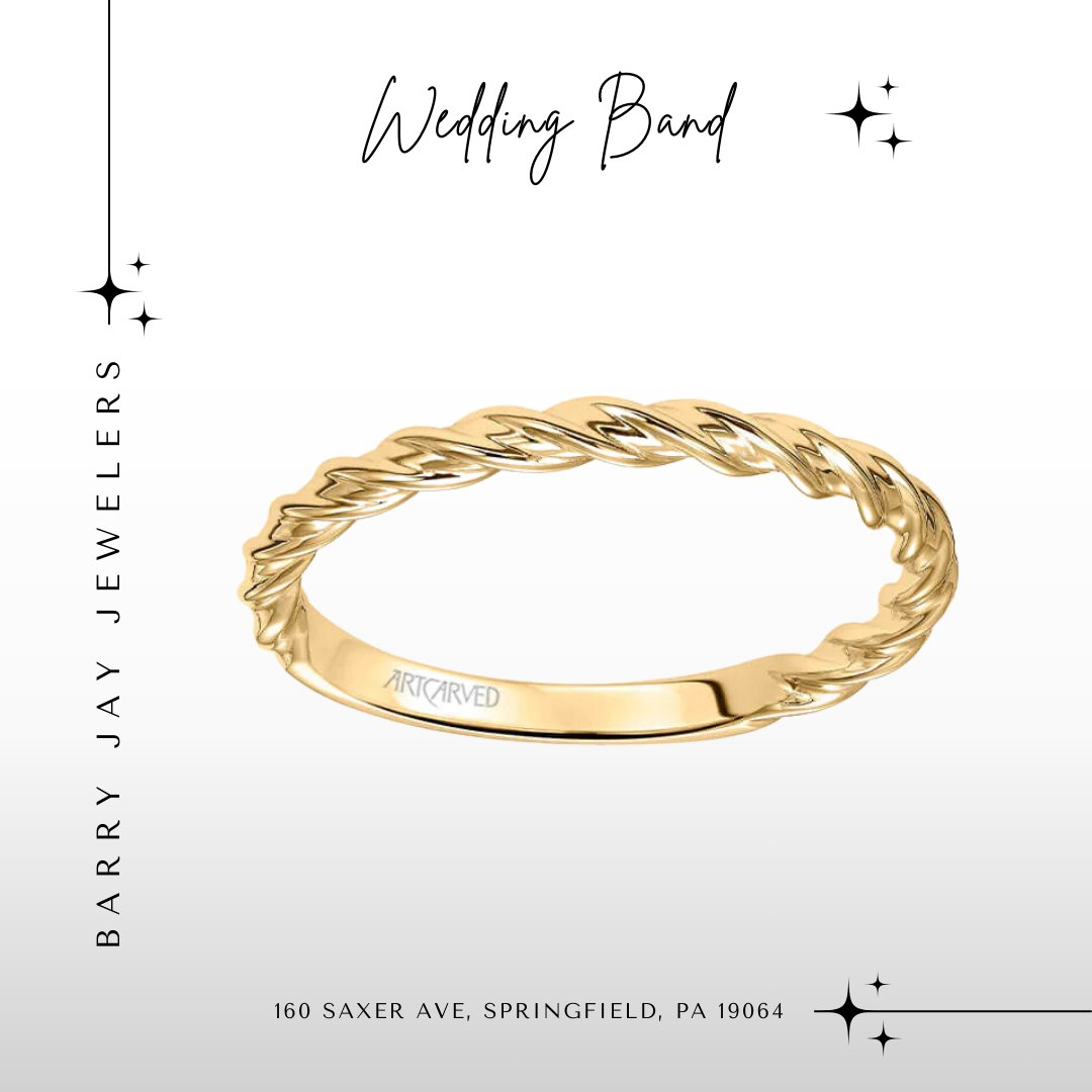 Seal your love story with modern elegance – the Contemporary Polished Rope Wedding Band, a timeless symbol of your enduring commitment. 💍✨ 

#BarryJayJewelers #WomensJewelry #MediaPA #Swarthmore