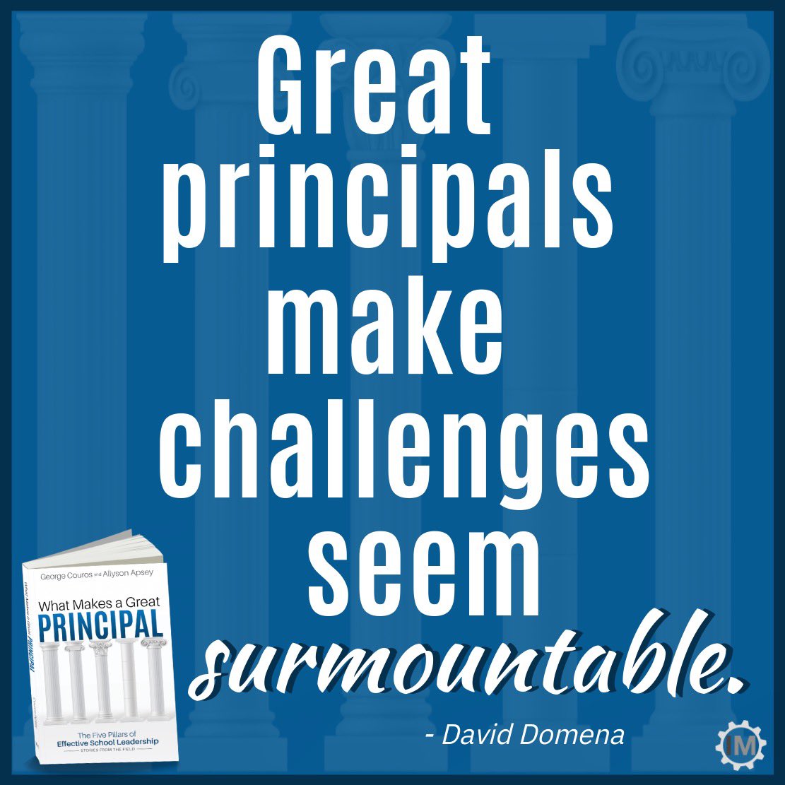 'Great principals make challenges seem surmountable.' - @mrdelementary 

Thanks so mcuh for your contributions to #WhatMakesAGreatPrincipal, David!! 

Amazing new book from @gcouros & @AllysonApsey!

a.co/d/8ROyEuX
#dbcincbooks #tlap #LeadLAP