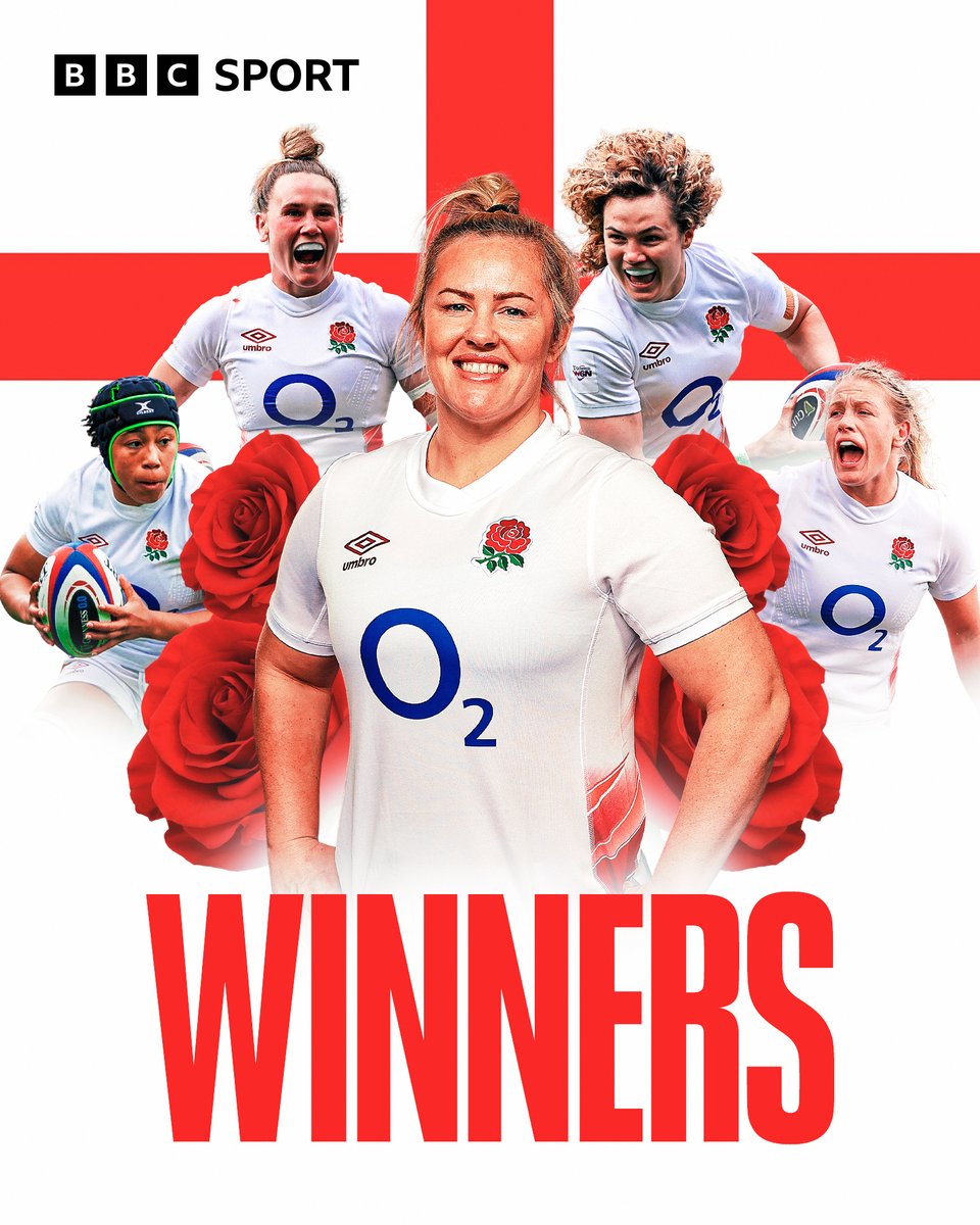 🏆🏆🏆 Grand Slam champions 🏆🏆🏆

England have won a sixth successive Women's Six Nations title, and third Grand Slam in a row!

The Red Roses beat France 42-21.
 
#FRAvENG #SixNations #BBCRugby #Rugby #RedRoses