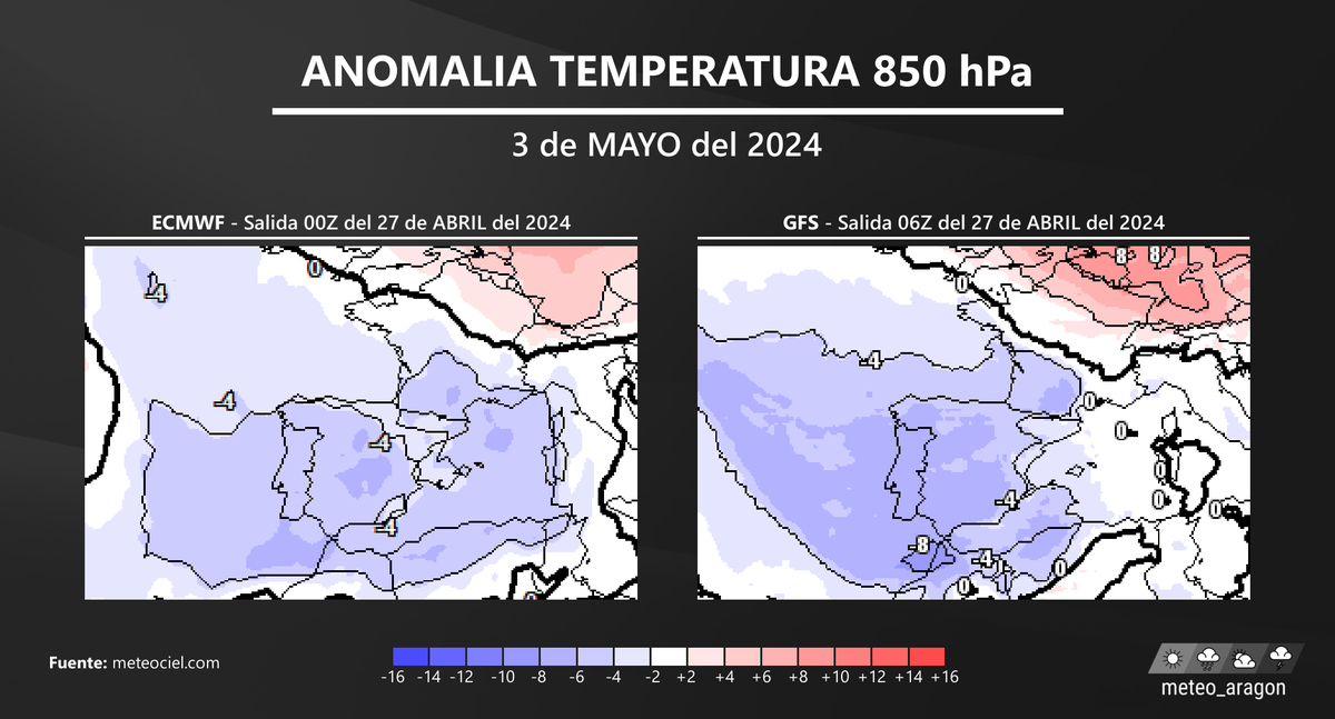 Continuamos de nuevo con temperaturas inferiores a la época del año en amplias zonas de la península Ibérica, si bien este fin de semana las temperaturas se han recuperado ligeramente, esta situación los modelos indican que se va a prolongar al menos durante una semana más: