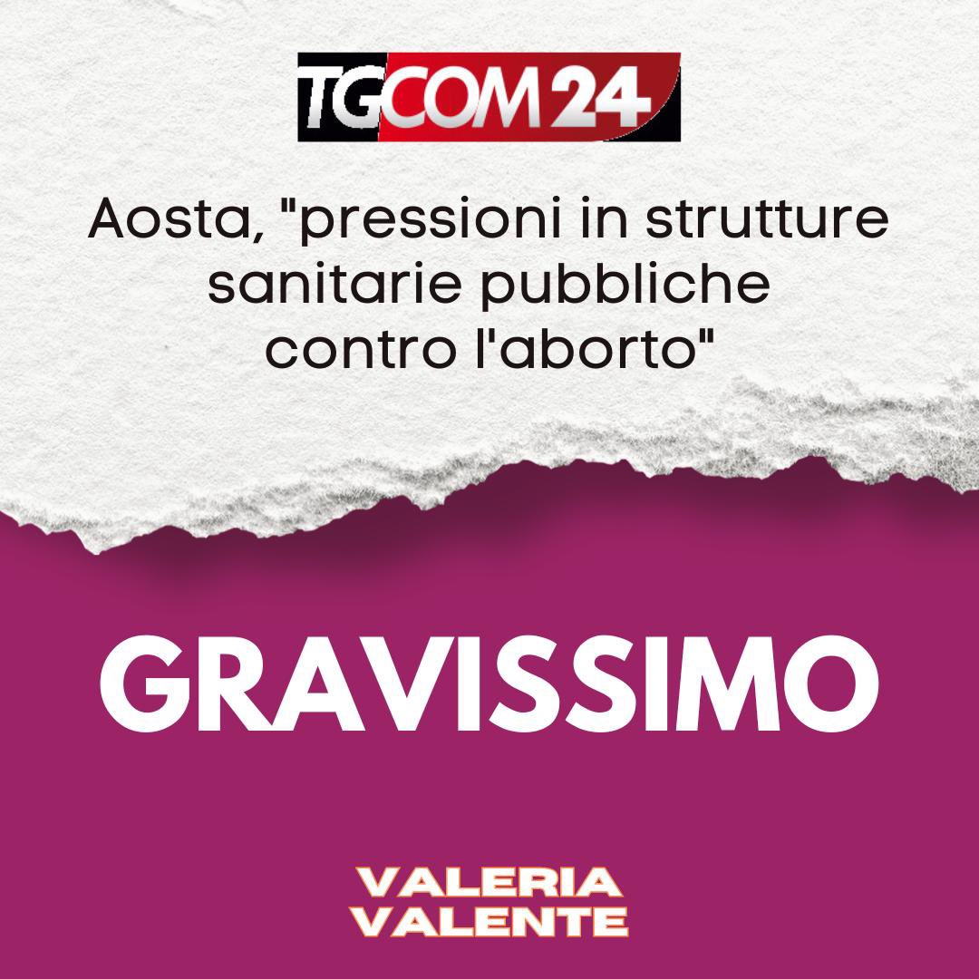 Il Centro Donne contro la violenza di Aosta ha denunciato che alcune donne sarebbero state costretta ad ascoltare il battito del feto prima dell’interruzione volontaria di gravidanza. Chiediamo che sia monitorata e rispettata la libertà delle donne. facebook.com/share/sVYW9DuK…