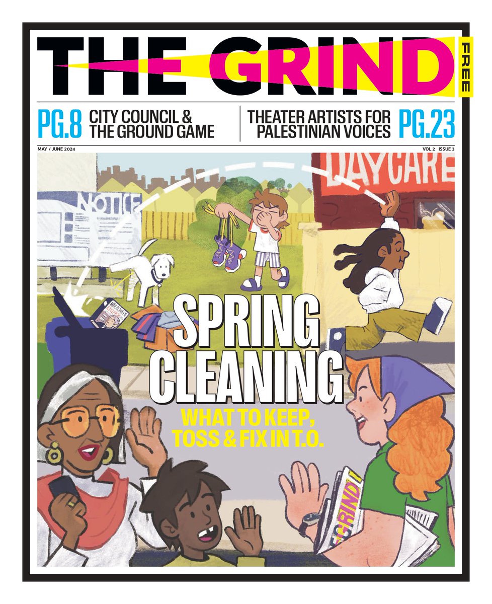 The new issue of The Grind is out! Find it in the TTC and at nearly 300 locations around the GTA — it's at 260 now, getting to the rest in the coming days. Bookstores & record stores carrying copies are listed in this thread 🧵