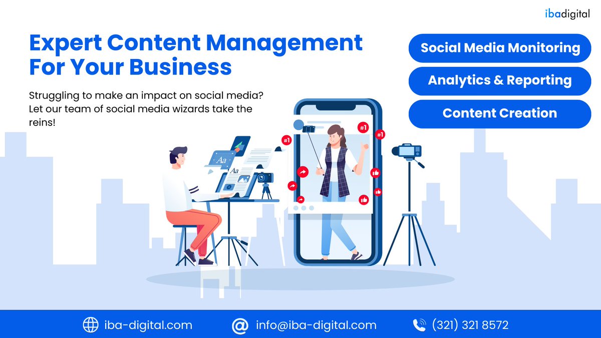 iba_digital's tweet photo. 🌟 Elevate your social media presence with our expert team of social media wizards! #CreativeContentCreation https://t.co/sXKubogM3J